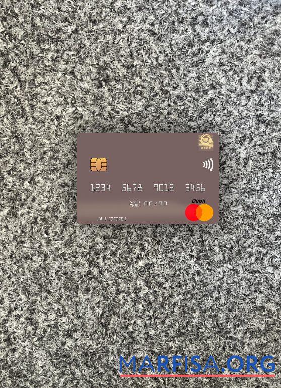 Realistic North Korea Daesong Bank mastercard photolook front sample